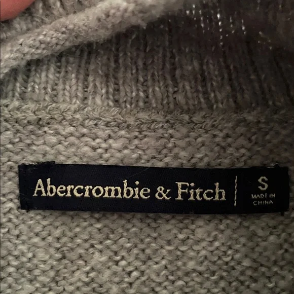 Abercrombie & Fitch Nordic Fair Isle Norwegian pattern knit  mock / roll neck S - Picture 5 of 16